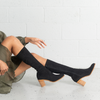 Tirry Black Stretch Microsuede Knee High Boots