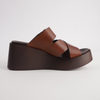 Aris Brandy Leather Wedges
