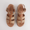 Rhodesy Coffee Raffia/ Dark Tan Leather Sandals