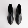 Jacky Black Leather Ankle Boots