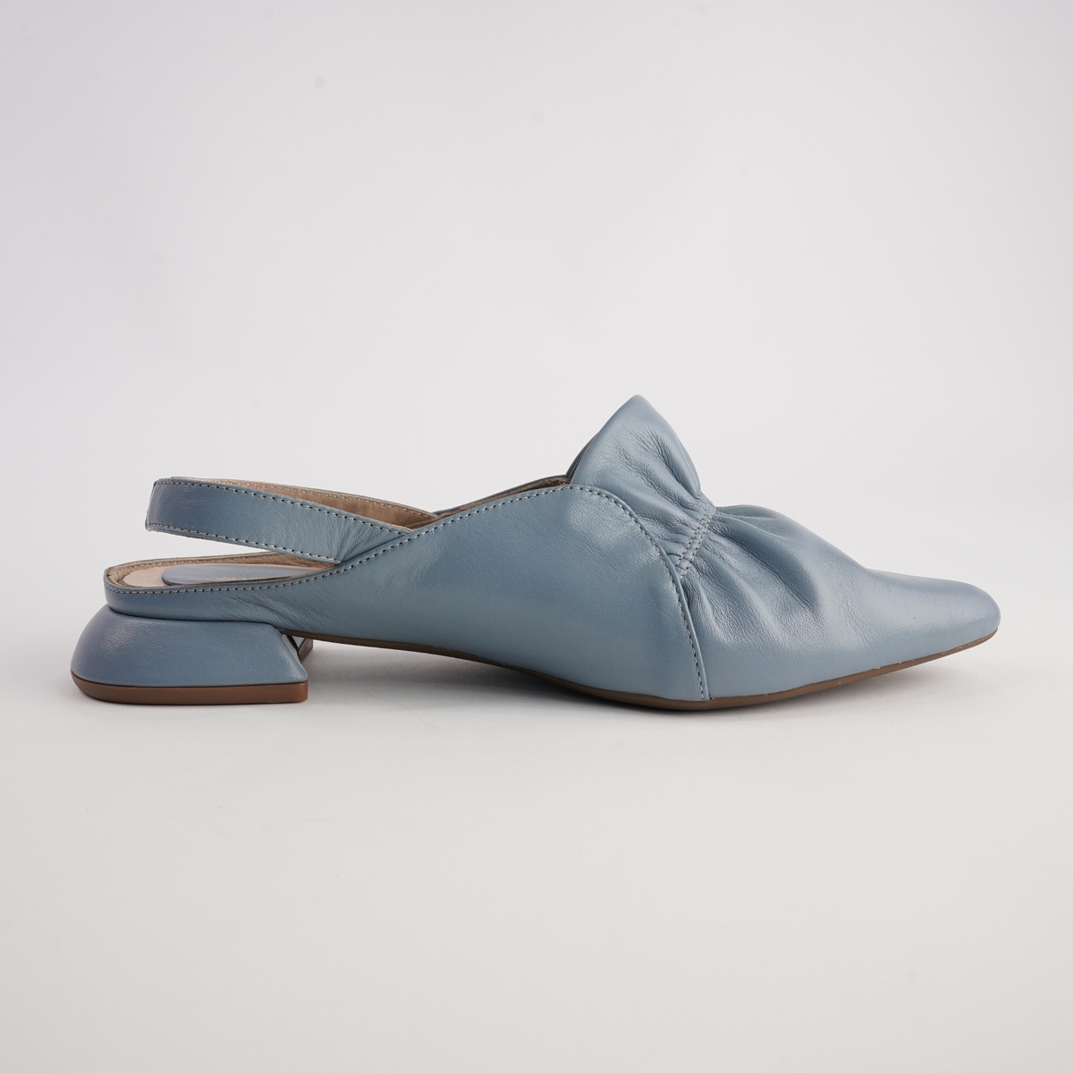 Valora Jeans Leather Flats - WITH GRACE | Shouz