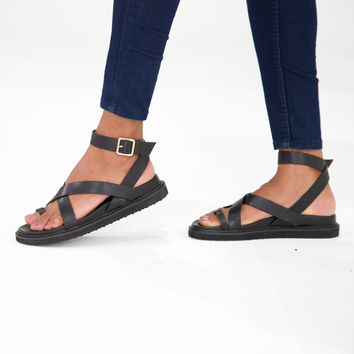 Zinnia Black Sandals