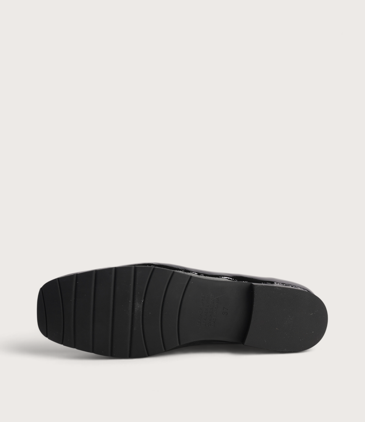 Paydes Black Patent/ Black Leather Flats