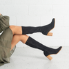 Tirry Black Stretch Microsuede Knee High Boots