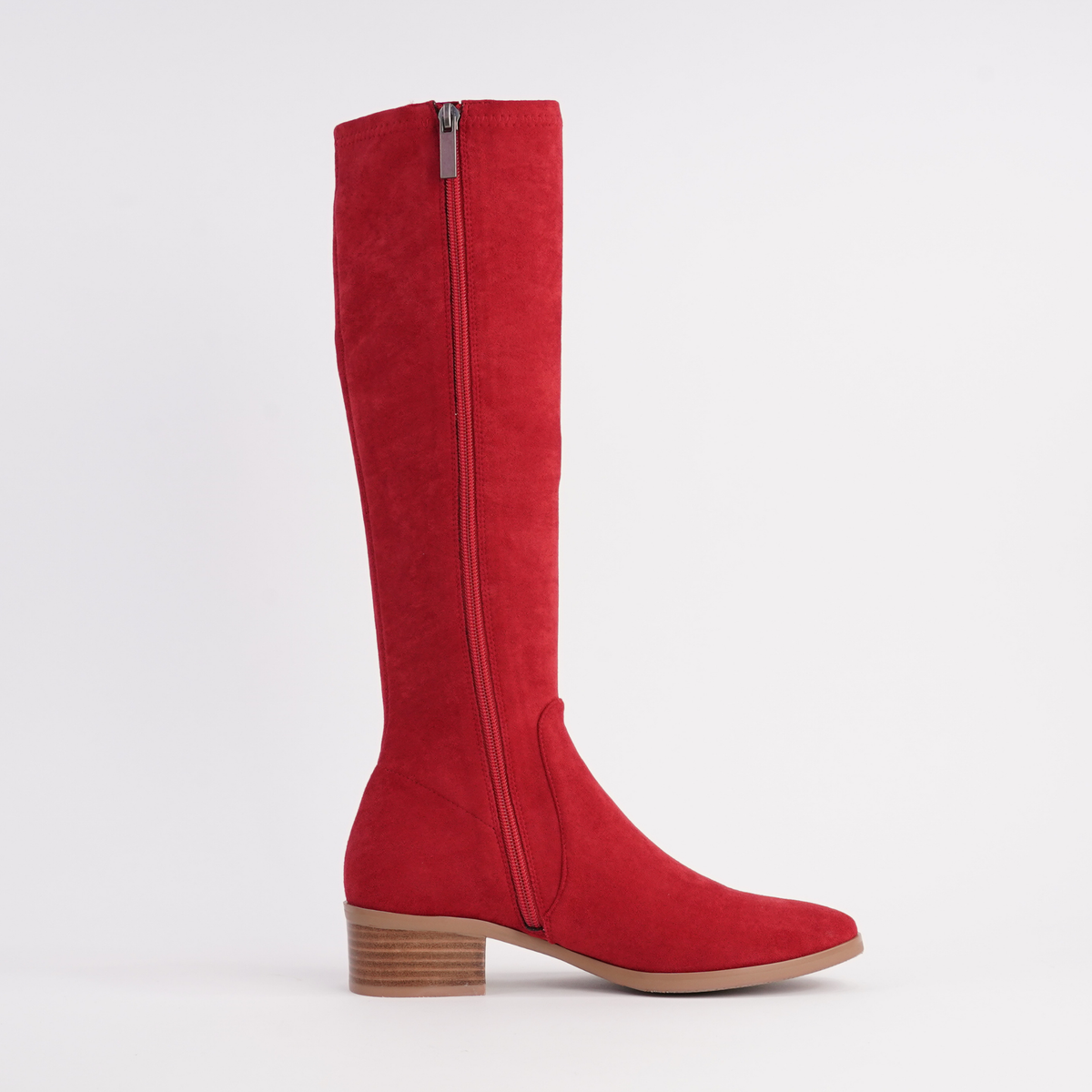 Timothie Ruby Suede Knee High Boots