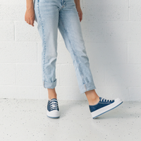 Gillers Blue Distress Denim/ Jewel Sneakers