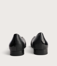 Paydes Black Patent/ Black Leather Flats