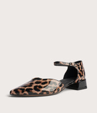 Munich Ocelot Patent Leather Flats