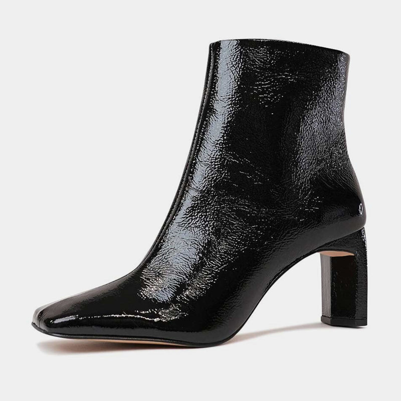 372007 Black Patent High Heel Boots, CARRANO - Shouz