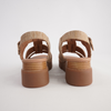 Rhodesy Coffee Raffia/ Dark Tan Leather Sandals