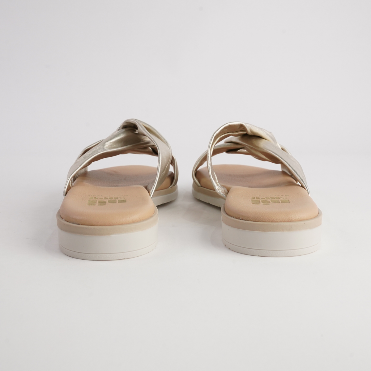 Winona Camel Cab Leather Slides - NU BY NEO | Shouz