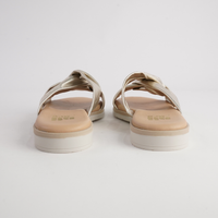 Winona Camel Cab Leather Slides