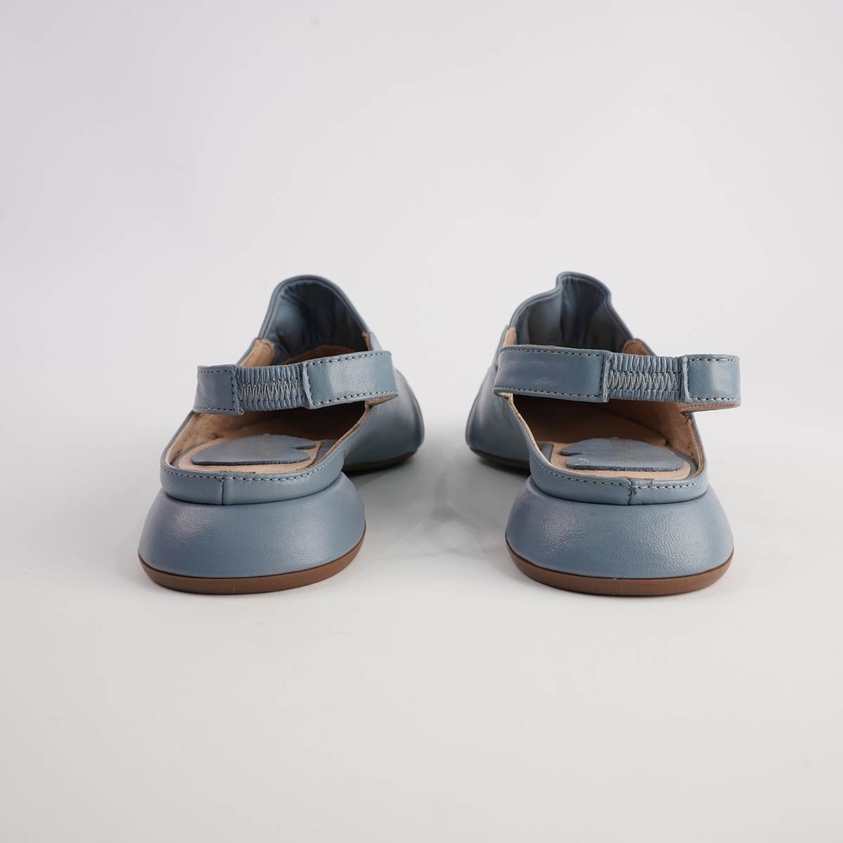 Valora Jeans Leather Flats - WITH GRACE | Shouz