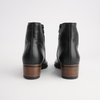 Jacky Black Leather Ankle Boots