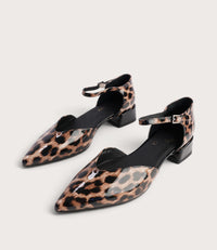 Munich Ocelot Patent Leather Flats