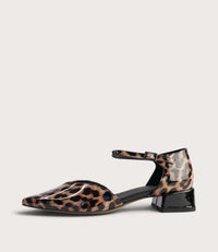 Munich Ocelot Patent Leather Flats
