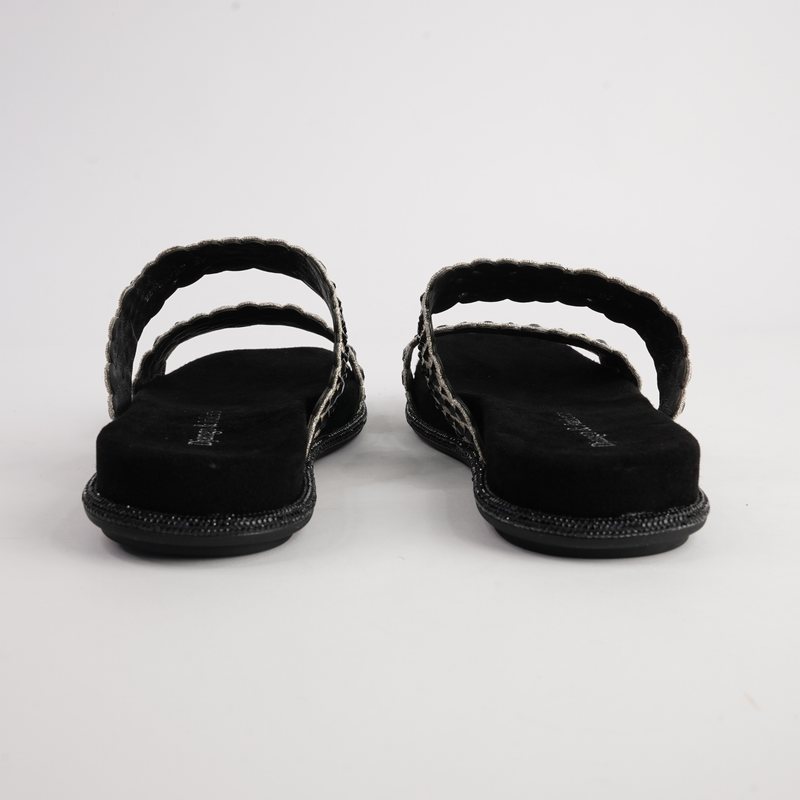 Yerba Black/ Gold Multi Slides