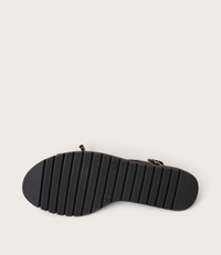 Malika Black Leather Sandals