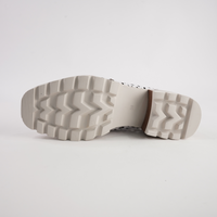 Popo White Leather Heeled Loafers