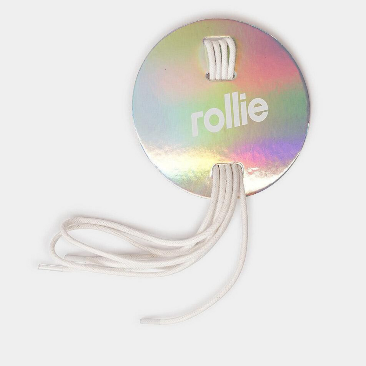 Derby Punch White Leather Lace Up Flats - ROLLIE | Shouz