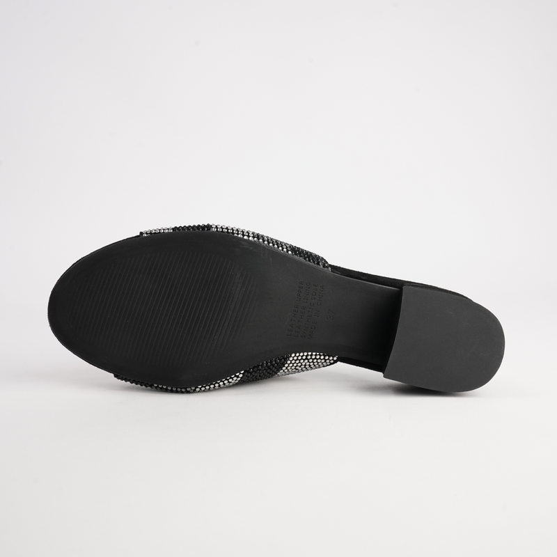 Tonda Black Multi Suede Heels