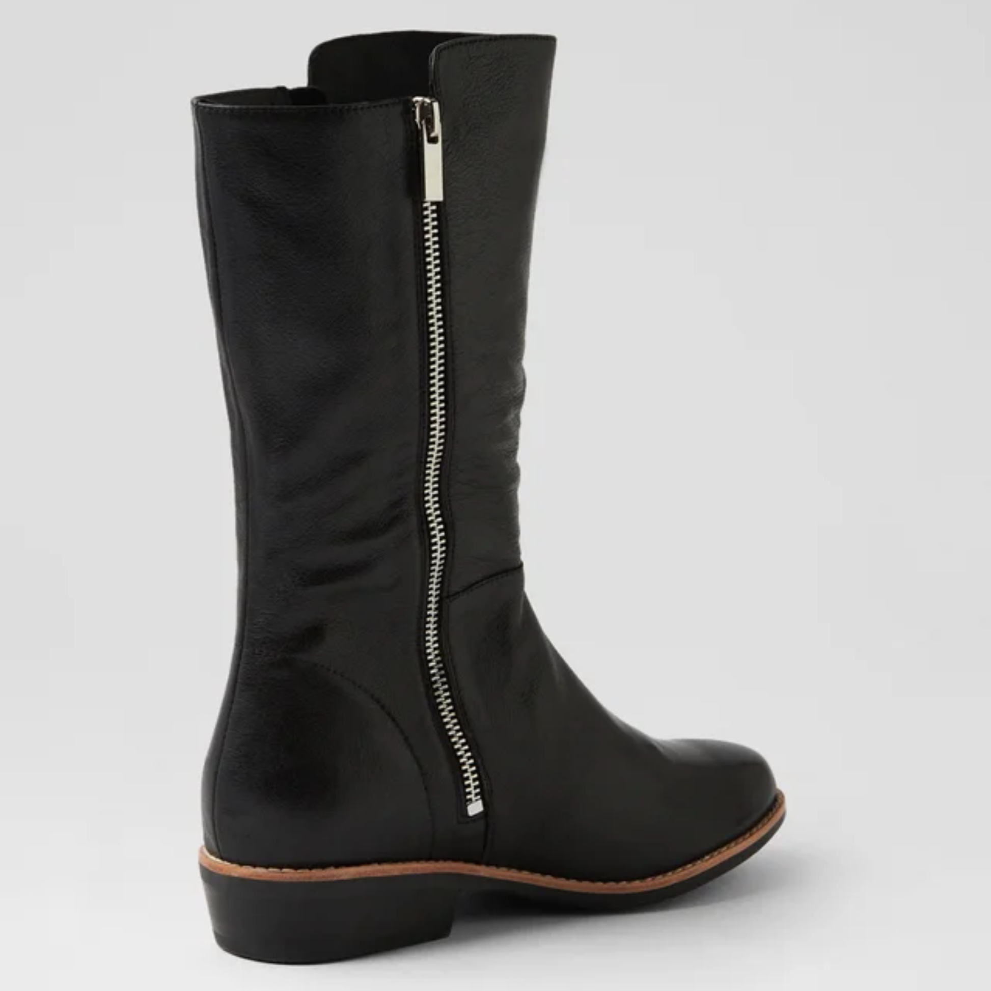Lomar Black Leather/ Black Sole Calf Boots - DJANGO AND JULIETTE | Shouz
