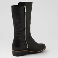 Lomar Black Leather/ Black Sole Calf Boots - DJANGO AND JULIETTE | Shouz