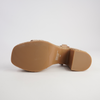 Kondry Natural Raffia/ Camel Leather Heels