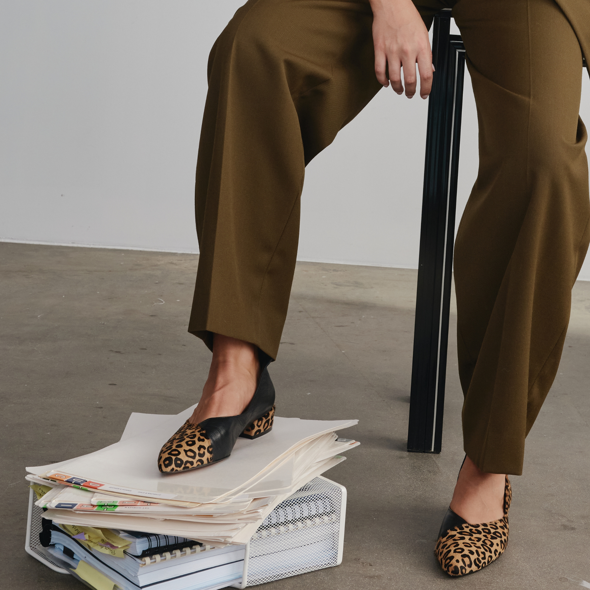 Ewa Light Tan Leopard Pony Leather Ballet Flats - DJANGO AND JULIETTE | Shouz