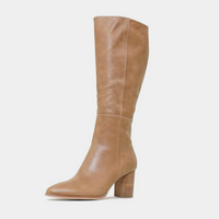 Allouta Tan Leather Knee High Boots