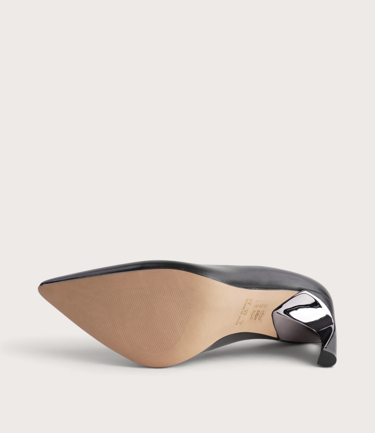 Xahara Black Leather Heels