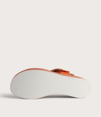 Cubbie New Orange Leather Sandals