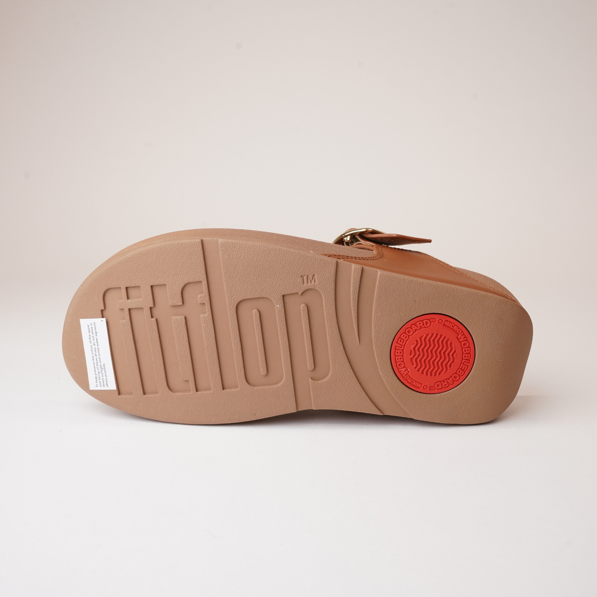 Lulu Adjustable Leather Toe Post Tan Sandals - FITFLOP | Shouz