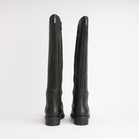 Chiara 01 Black Leather Knee High Boots
