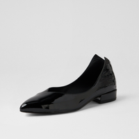 Ewa Black Patent Leather Ballet Flats - DJANGO AND JULIETTE | Shouz