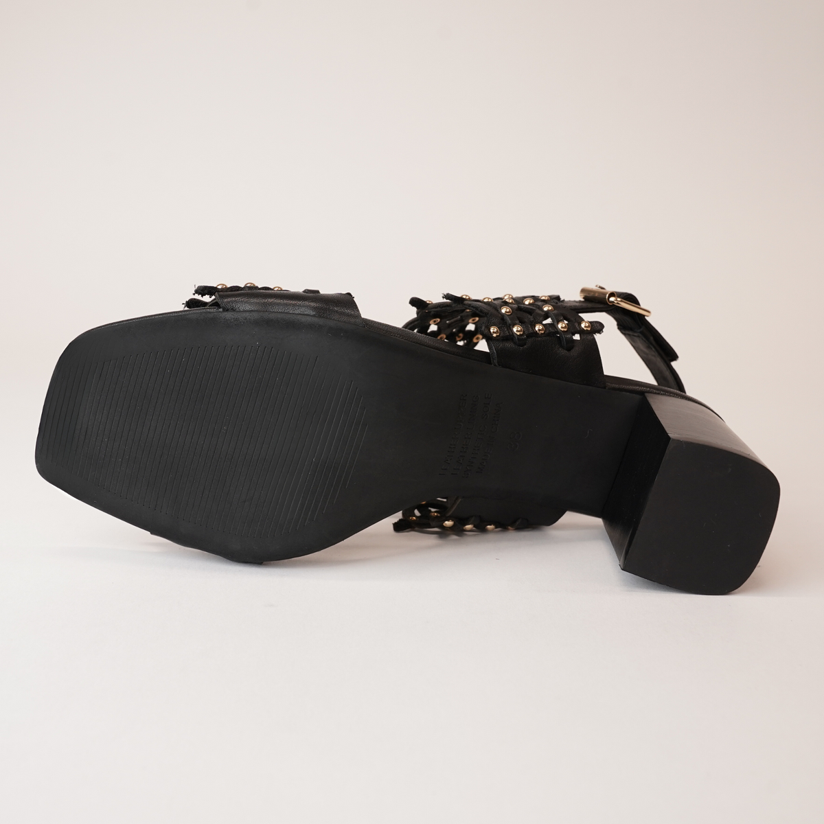 Jully Black/ Black Heel Leather Heels - DJANGO AND JULIETTE | Shouz