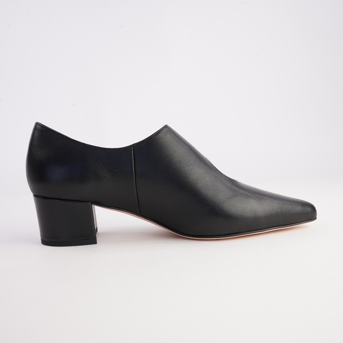 Arrie Black Leather Heels - TOP END | Shouz