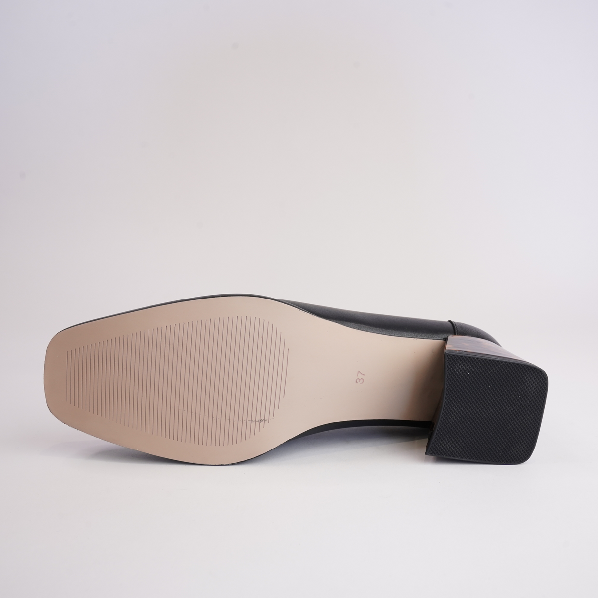 Pavon Black Leather Heeled Loafers - BRESLEY | Shouz