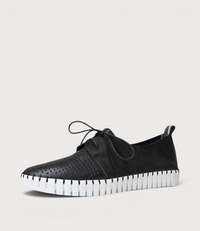 Huston Black Leather Sneakers