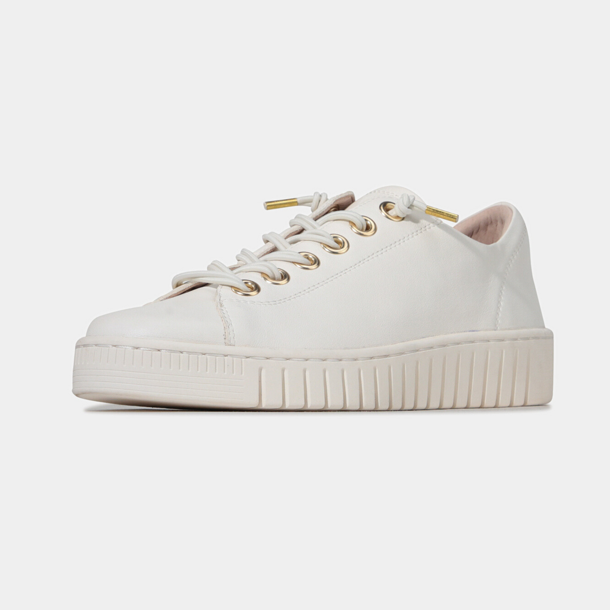 Tinara Off White Leather Sneakers - EOS FOOTWEAR | Shouz