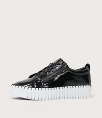 Bump Black Patent Leather Sneakers