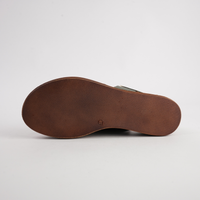 Positano Dark Olive Leather Sandals
