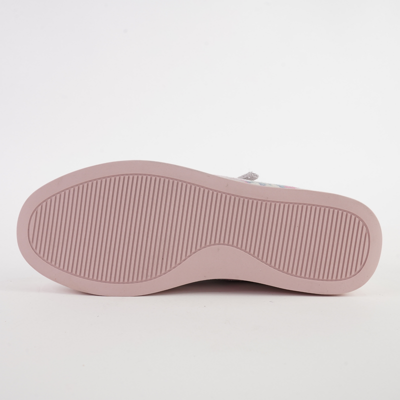 Jelorias Pastel Floral/ Pink Sole Leather Sneakers