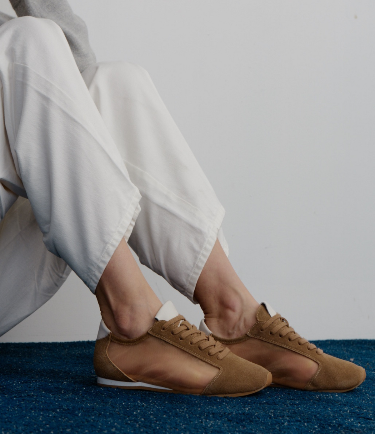 Ruby Sand Suede Sneakers - WITH GRACE | Shouz