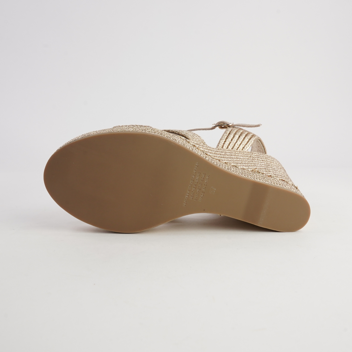 Emarson Gold Rope Espadrille Wedges - TOP END | Shouz