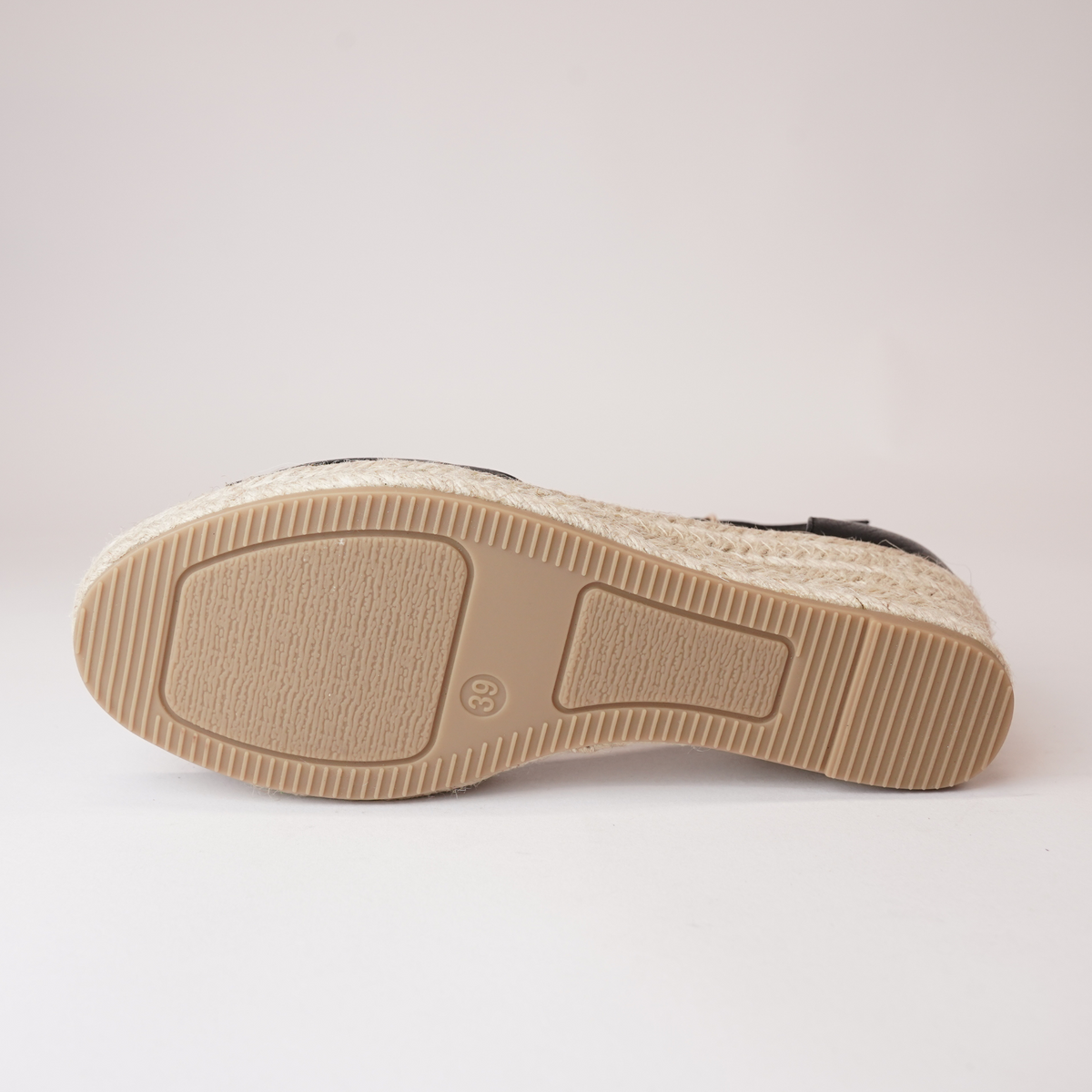 Skip Black Leather Espadrille Wedges - DJANGO AND JULIETTE | Shouz