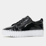 Bump Black Patent Leather Sneakers