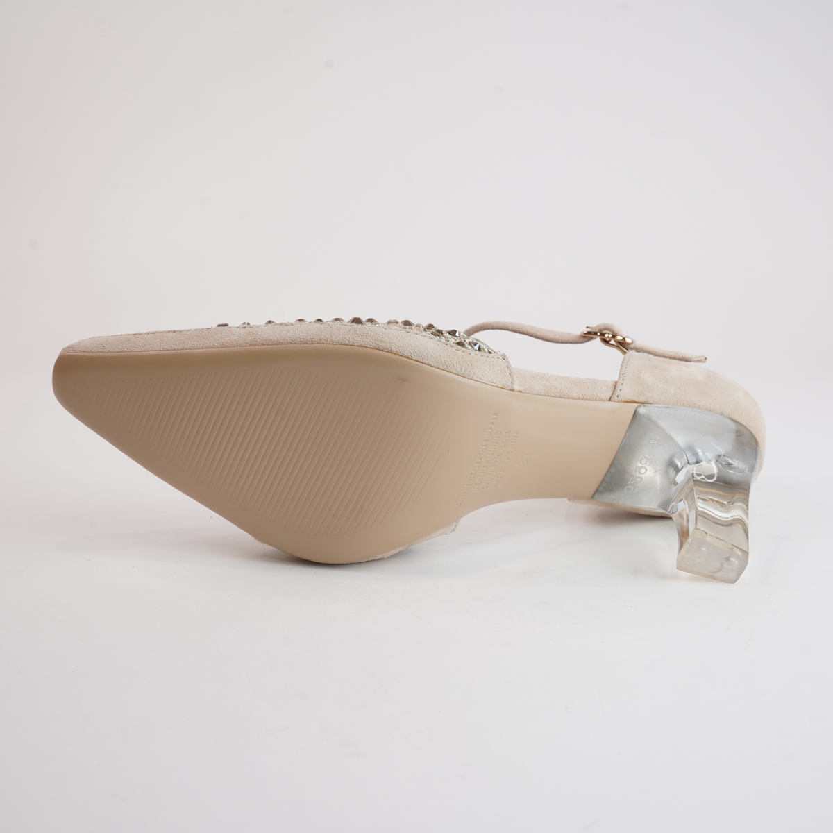 Krama Latte Leather Heels - DJANGO AND JULIETTE | Shouz