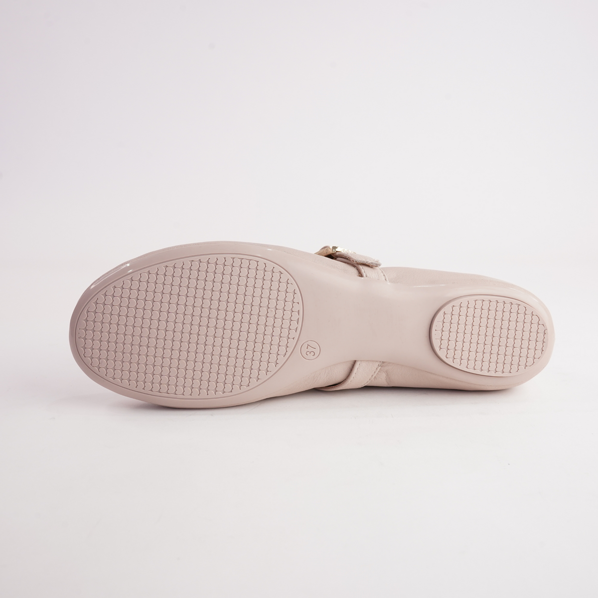 Blairre Nude Leather Ballet Flats - TOP END | Shouz