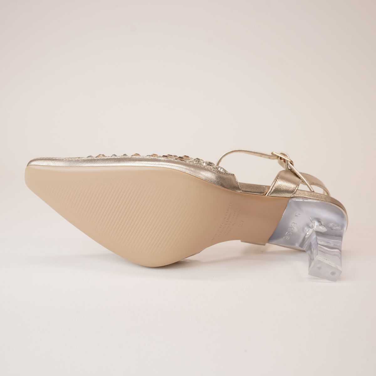 Kyler Gold Multi Leather Heels - DJANGO AND JULIETTE | Shouz